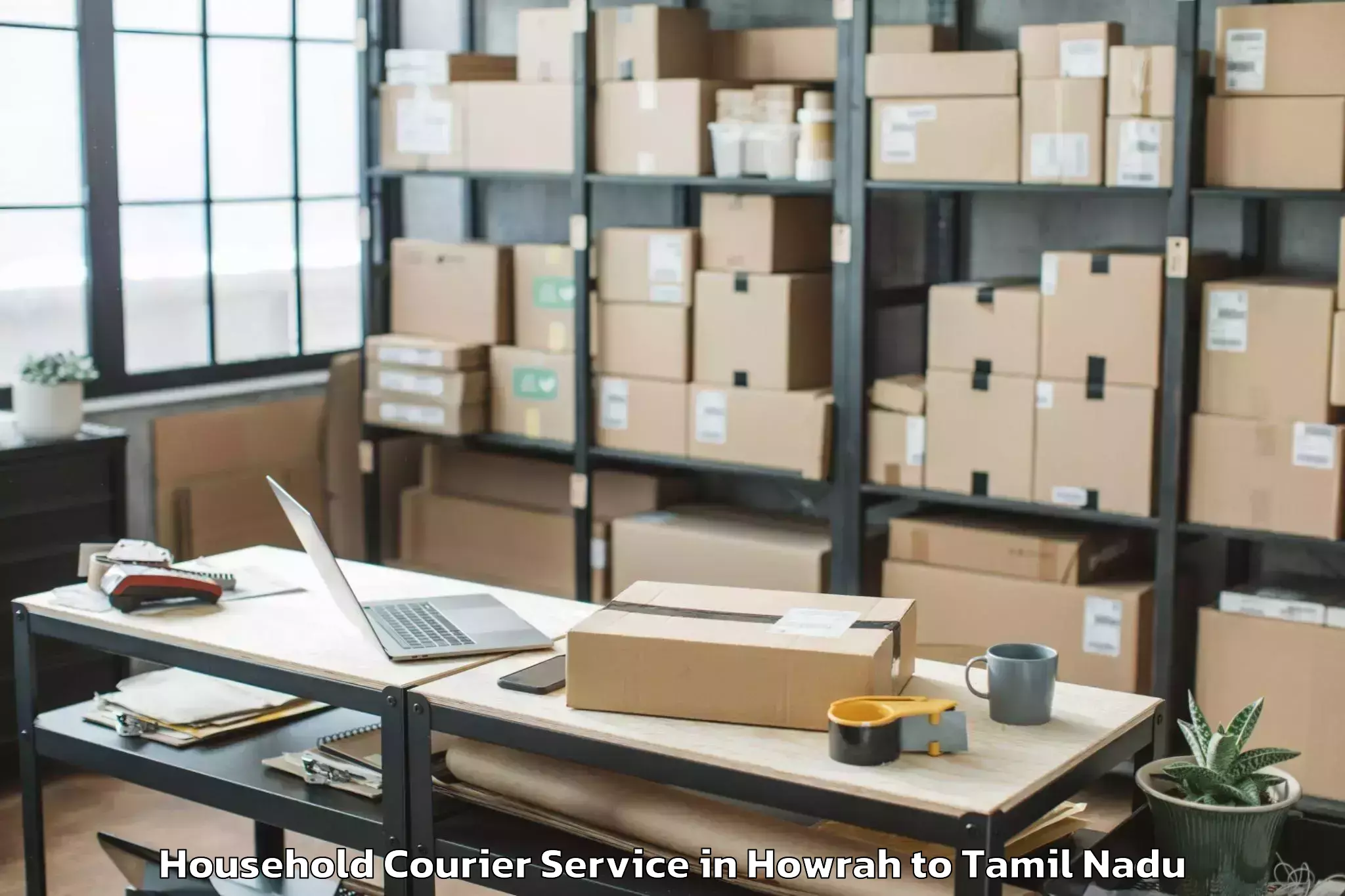 Affordable Howrah to Avudayarkoil Household Courier